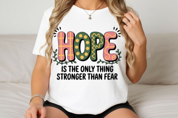 Colorful Hope Typography with Floral Graphics