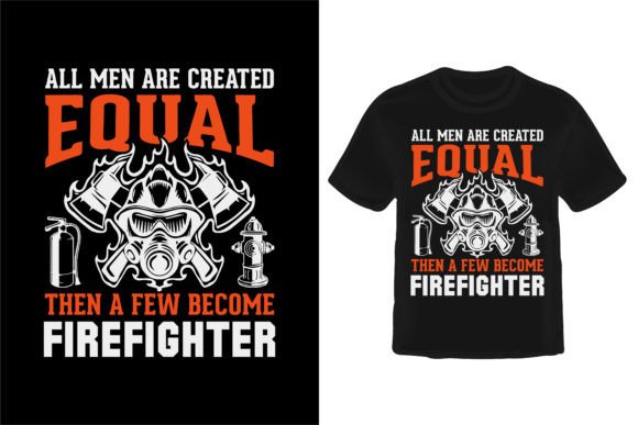 Firefighter T-Shirt Design: Graphics & Social Media Templates