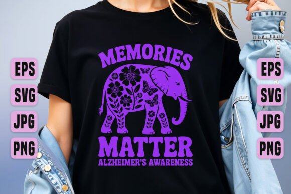 Memories Matter Elephant Awareness Graphics & T-Shirt Designs