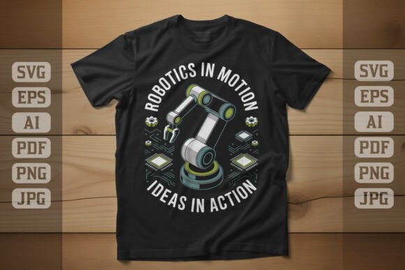 Robotics in Motion Graphics & T-Shirt Designs
