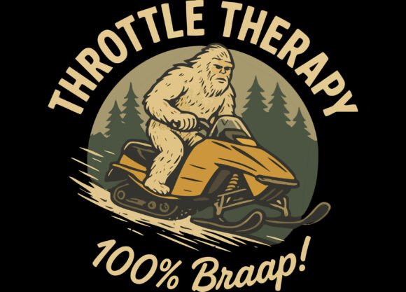 Snow Beast Snowmobile Adventure Graphics for T-Shirt Designs