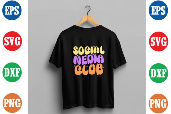 Social Media Club Groovy T-Shirt Graphics