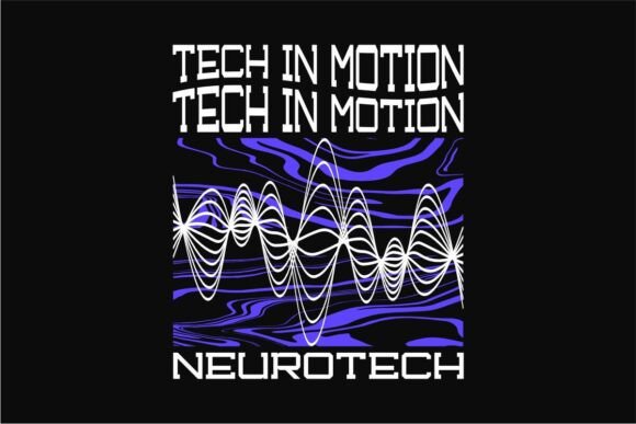 Tech in Motion - Neurotech Geometric Graphics for T-Shirt Designs